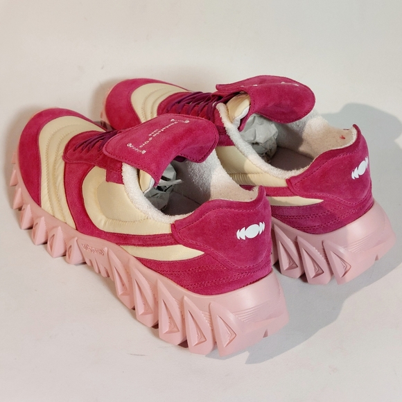 Pantofola D'oro pink & white leather & nylon chunky sneakers, EU41, NWT - Picture 9 of 16